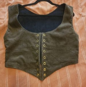 Corduroy Corset Vest